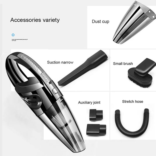 Vacuum Cordless Powerful Cyclone Suction Portable 120W Rechargeable Car Vacuum Cleaner Handheld Quick Charge for  Home Pet Hair
