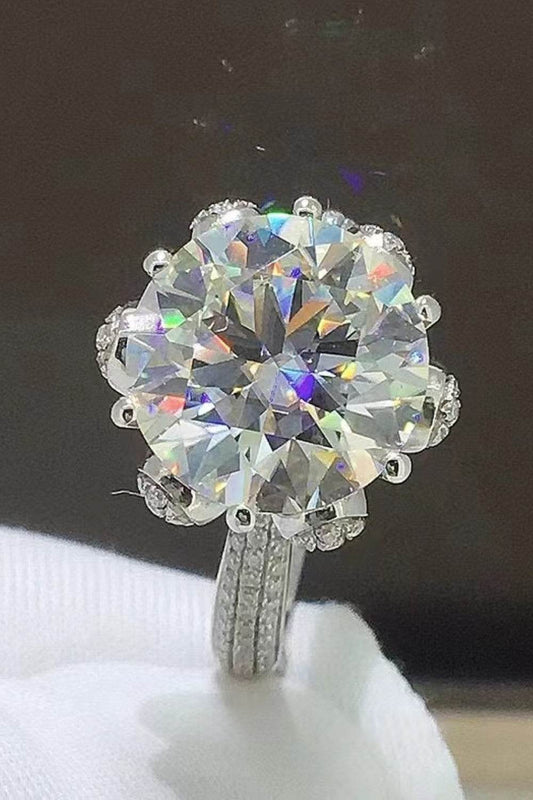 5 Carat Moissanite Side Stone Ring - Tredona LLC