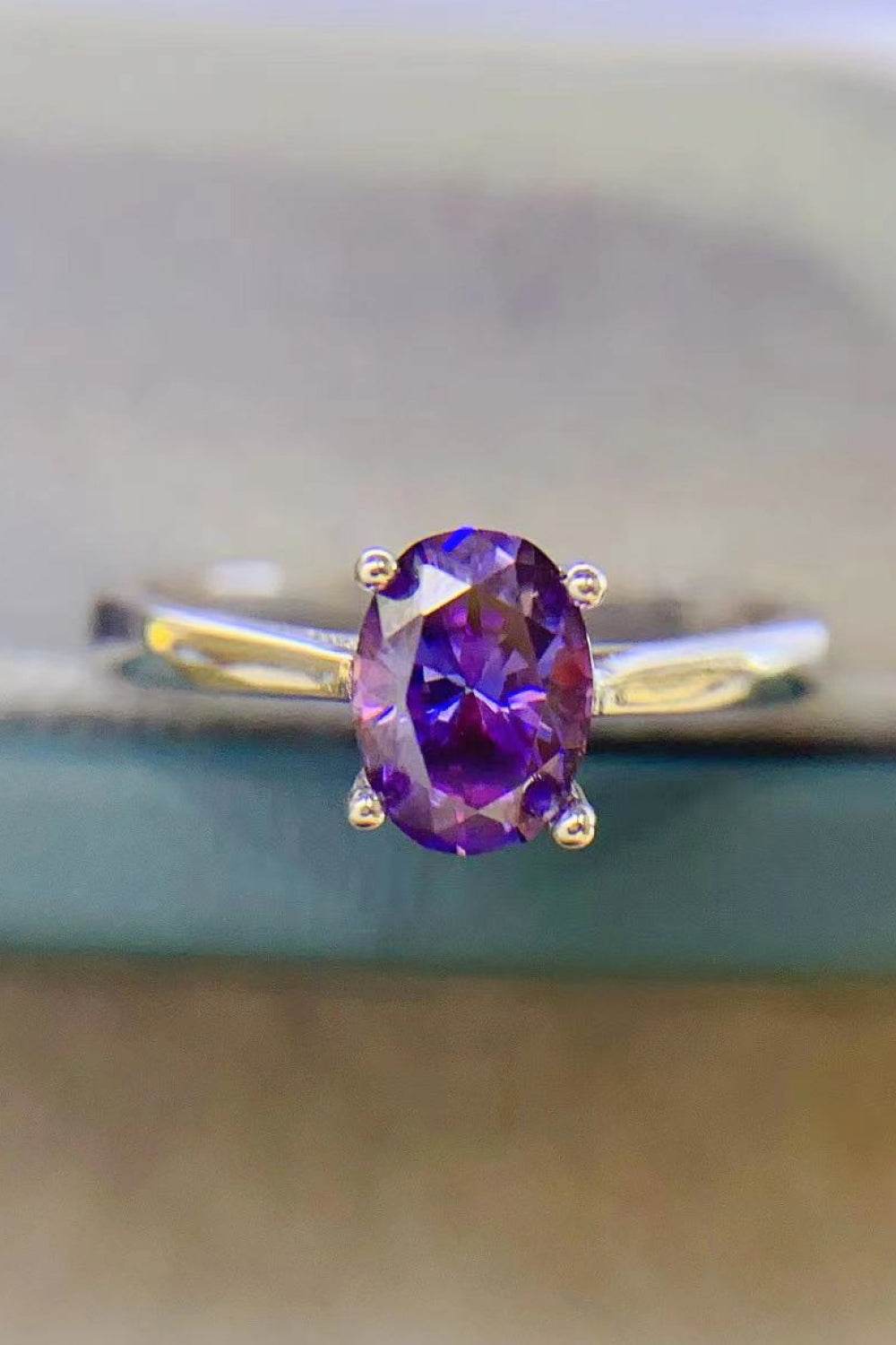 1 Carat Moissanite 4-Prong Solitaire Ring - Tredona LLC