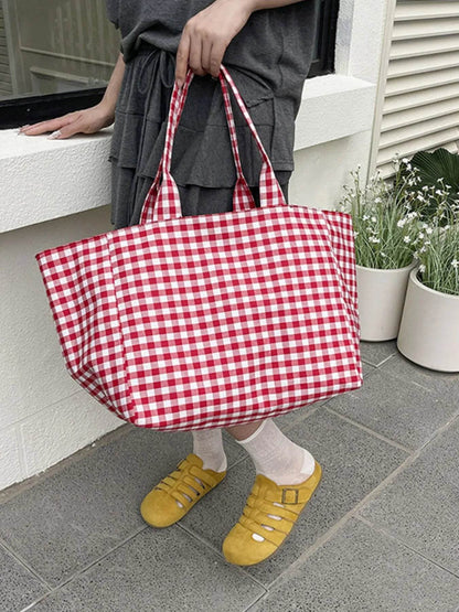 Classic Plaid Tote Bag - Tredona LLC