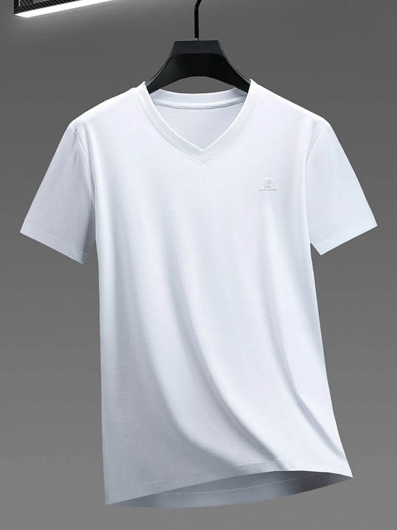 Men's Plus Size V-Neck Short Sleeve T-Shirt - Tredona LLC