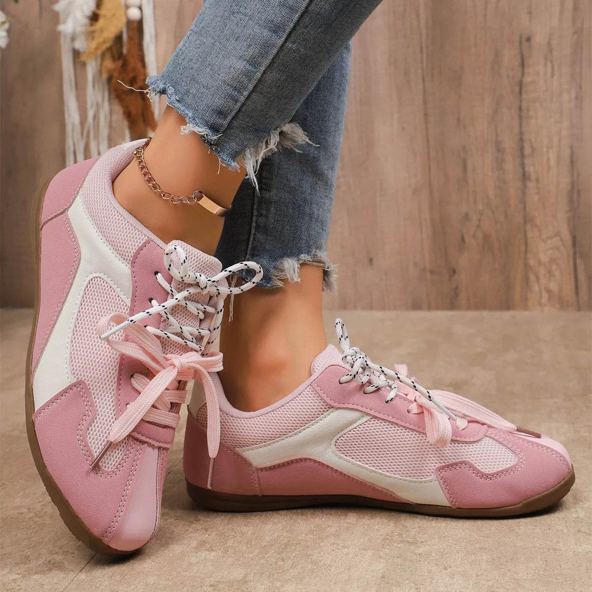 Round Toe Platform Sneakers - Tredona LLC