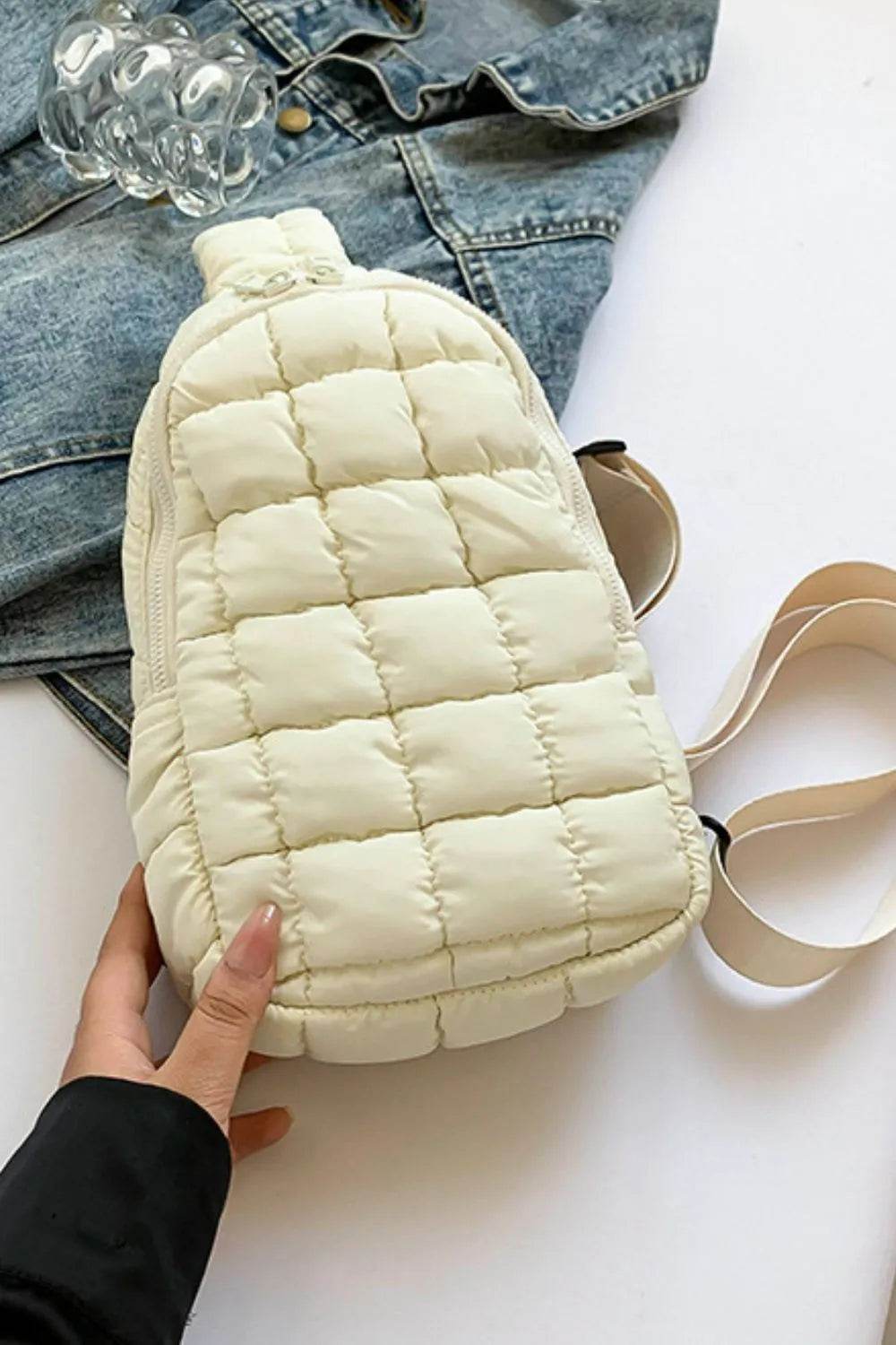 Quilted Nylon Crossbody Bag - Tredona LLC