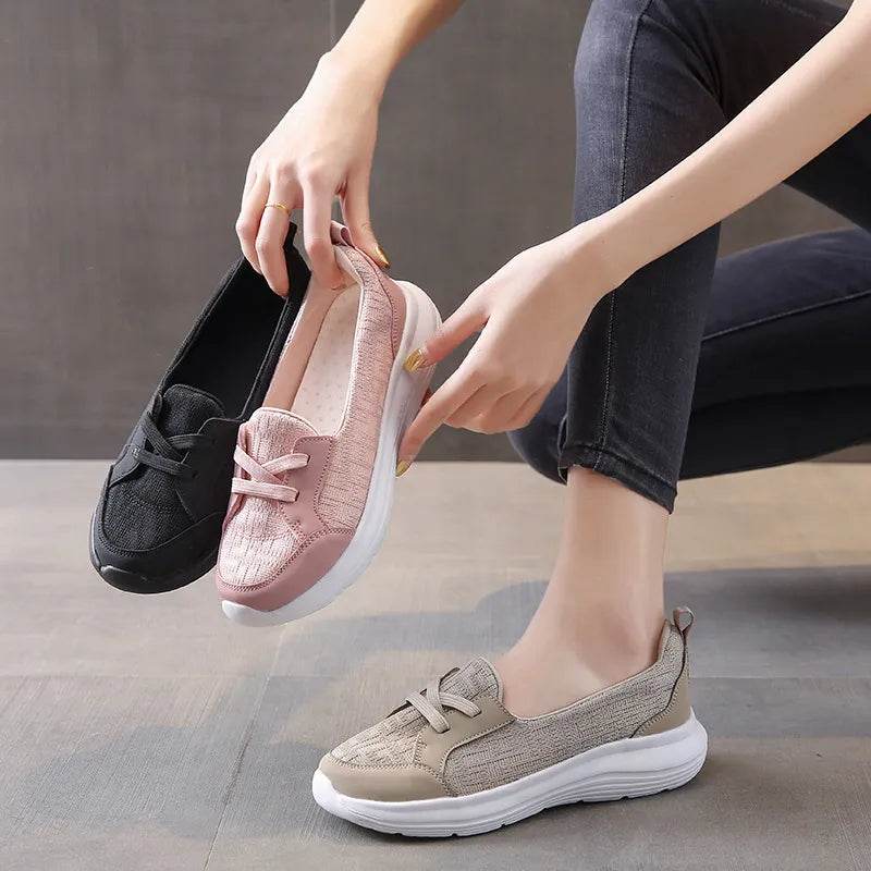 Round Toe Lace Up Sneakers - Tredona LLC