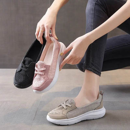 Round Toe Lace Up Sneakers - Tredona LLC