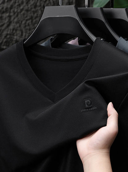 Men's Plus Size V-Neck Short Sleeve T-Shirt - Tredona LLC