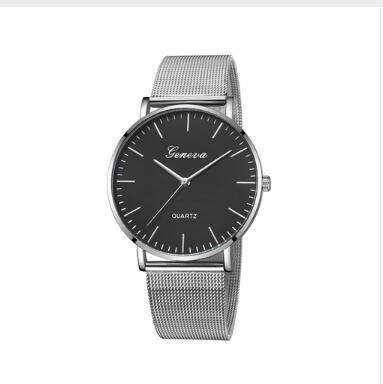 Fashion Casual Watches Womens Men GENEVA Womens Classic Quartz Stainless Steel Wrist Watch Bracelet Watches - Tredona LLC
