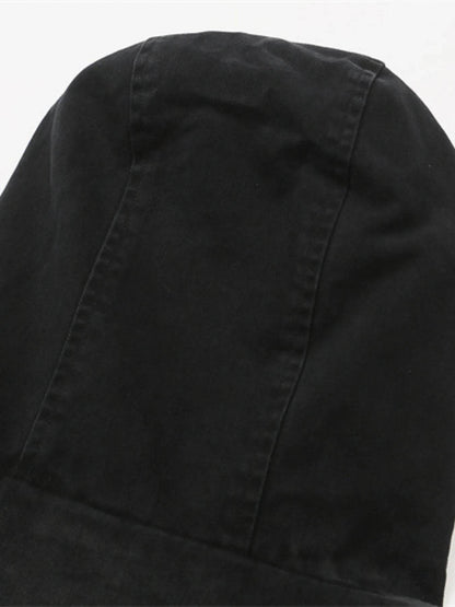 Men's Plus Size Drawstring Long Sleeve Jacket - Tredona LLC