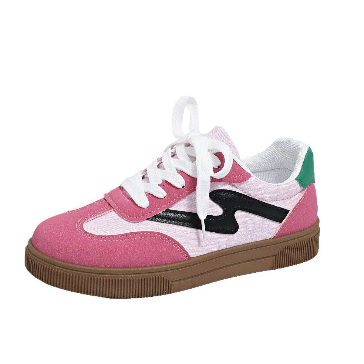 Round Toe Lace Up Sneakers - Tredona LLC