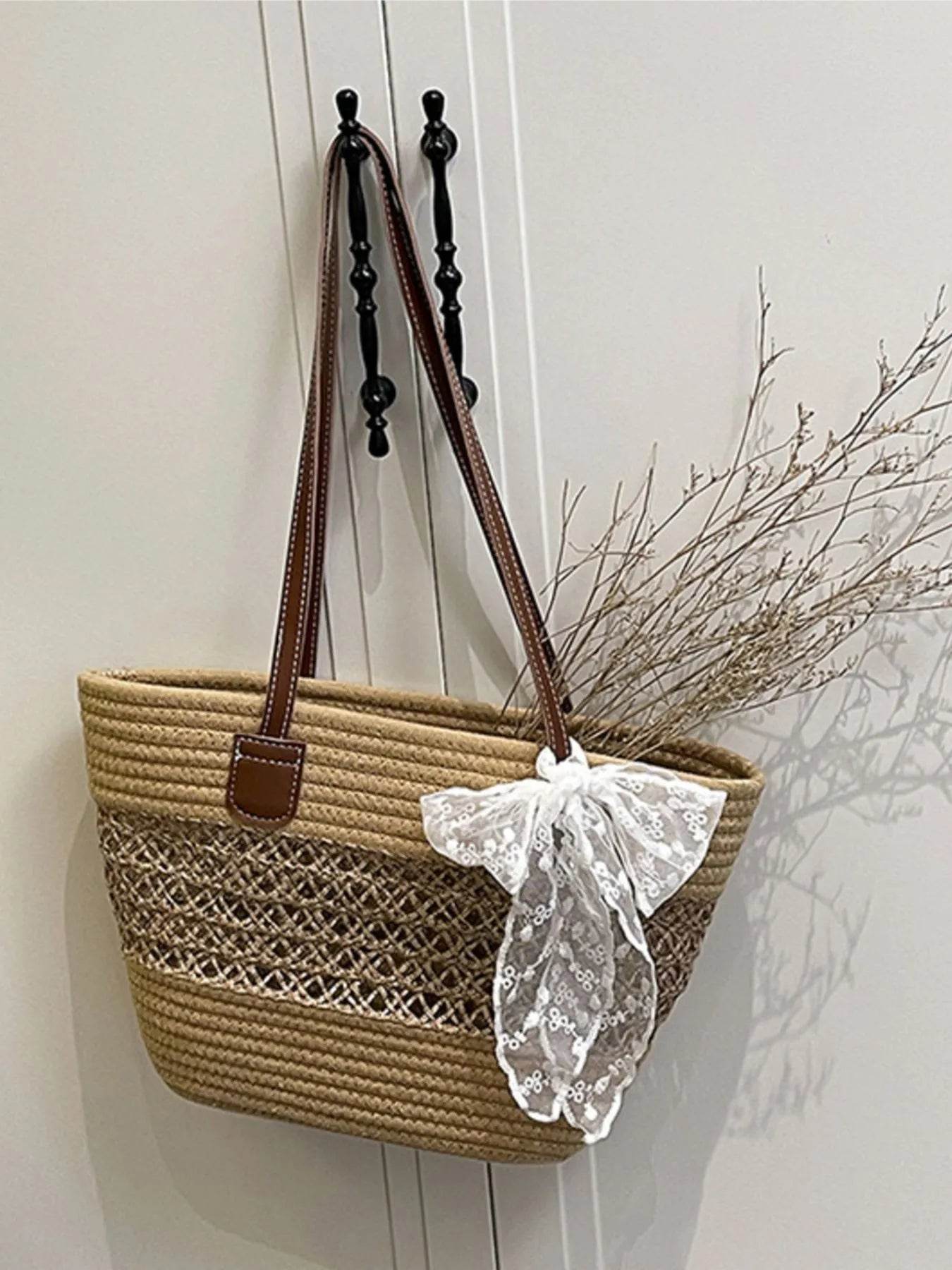 Woven Straw Shoulder Bag - Tredona LLC
