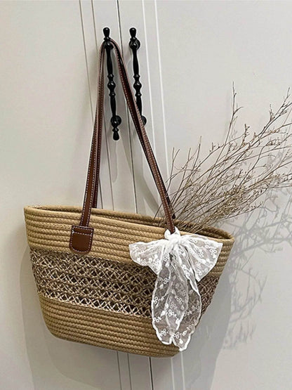 Woven Straw Shoulder Bag - Tredona LLC