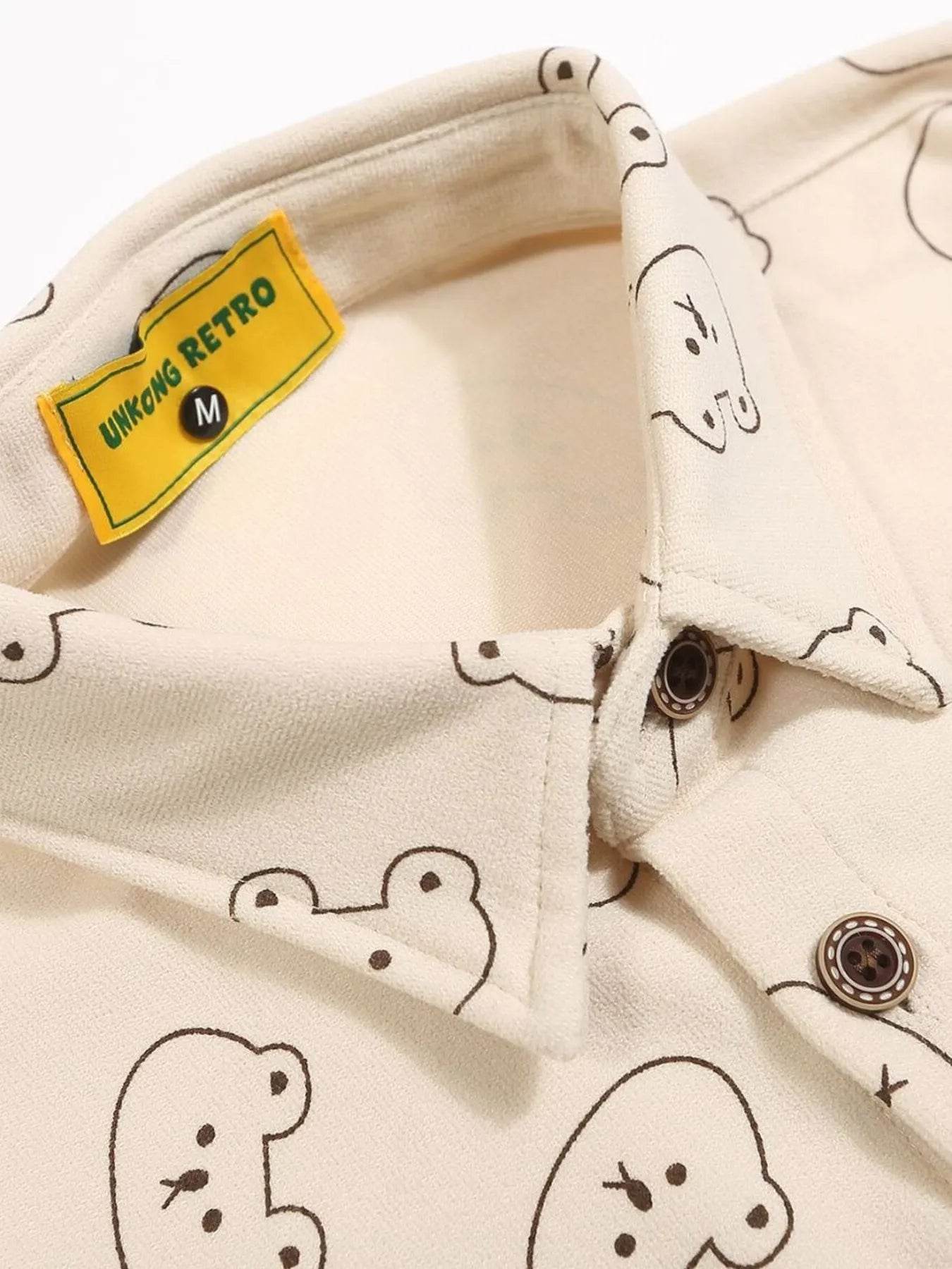 Men's Printed Button-Up Shirt - Tredona LLC