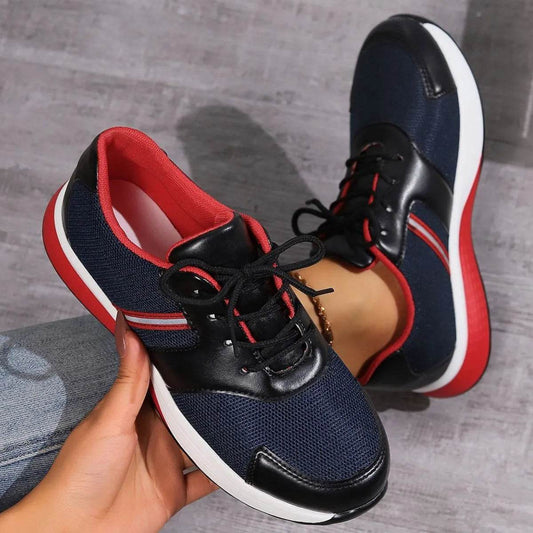 Round Toe Platform Sneakers - Tredona LLC