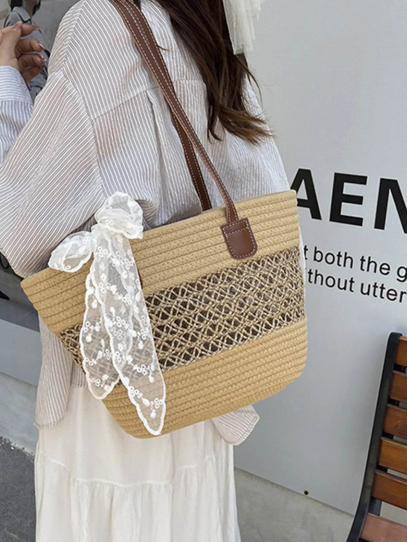 Woven Straw Shoulder Bag - Tredona LLC