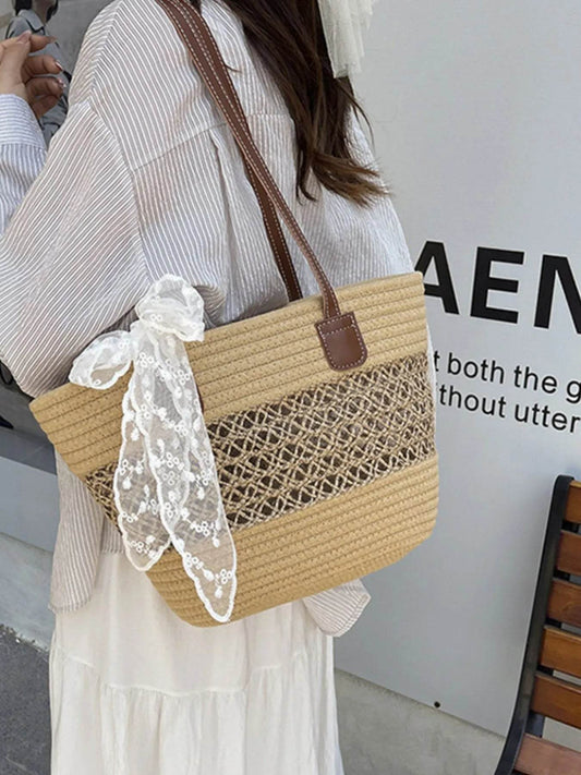 Woven Straw Shoulder Bag - Tredona LLC