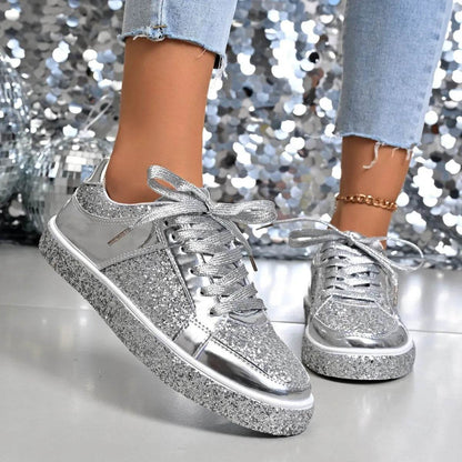 Round Toe Lace Up Sneakers - Tredona LLC