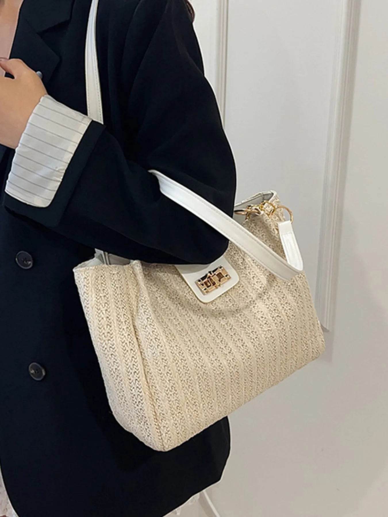 Woven Straw Shoulder Bag - Tredona LLC