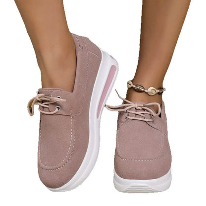 Round Toe Platform Sneakers - Tredona LLC