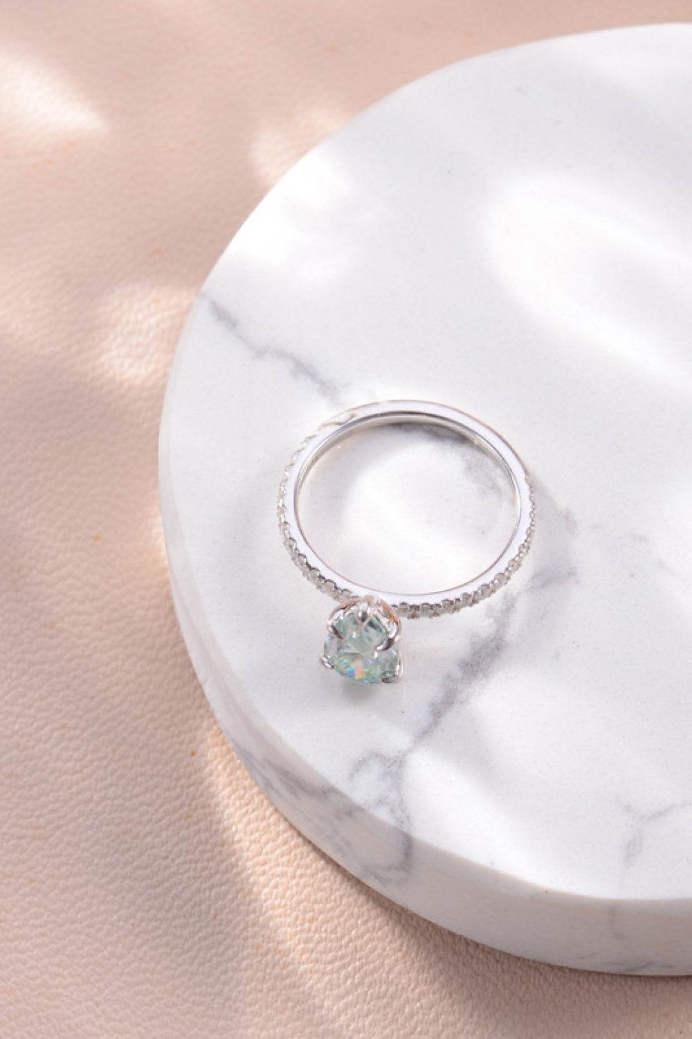 1.5 Carat Teardrop Shape Moissanite 925 Sterling Silver Ring - Tredona LLC
