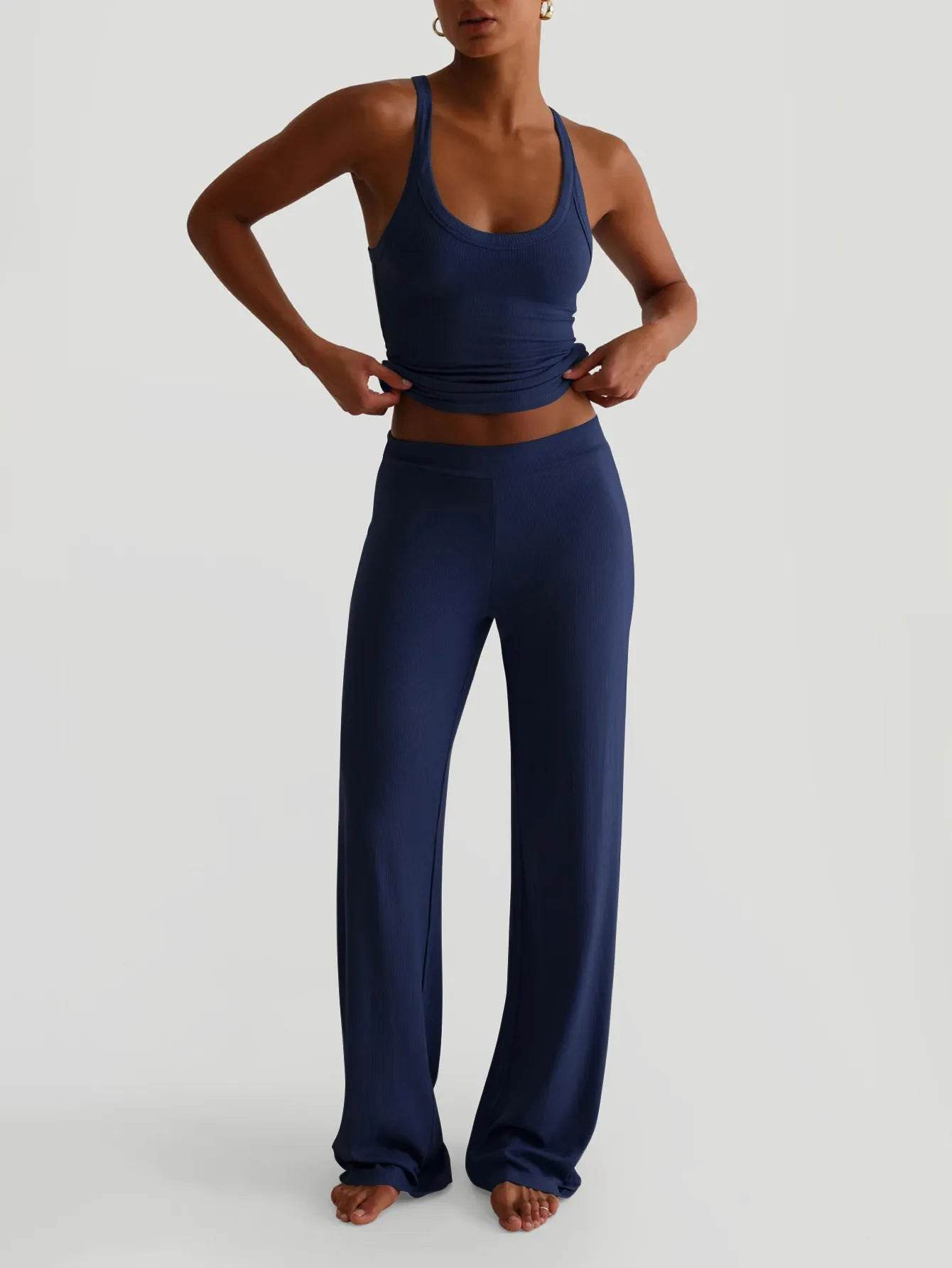 Scoop Neck Cami and Pants Set - Tredona LLC