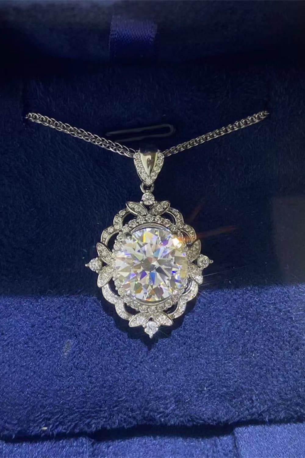 5 Carat Moissanite 925 Sterling Silver Necklace - Tredona LLC