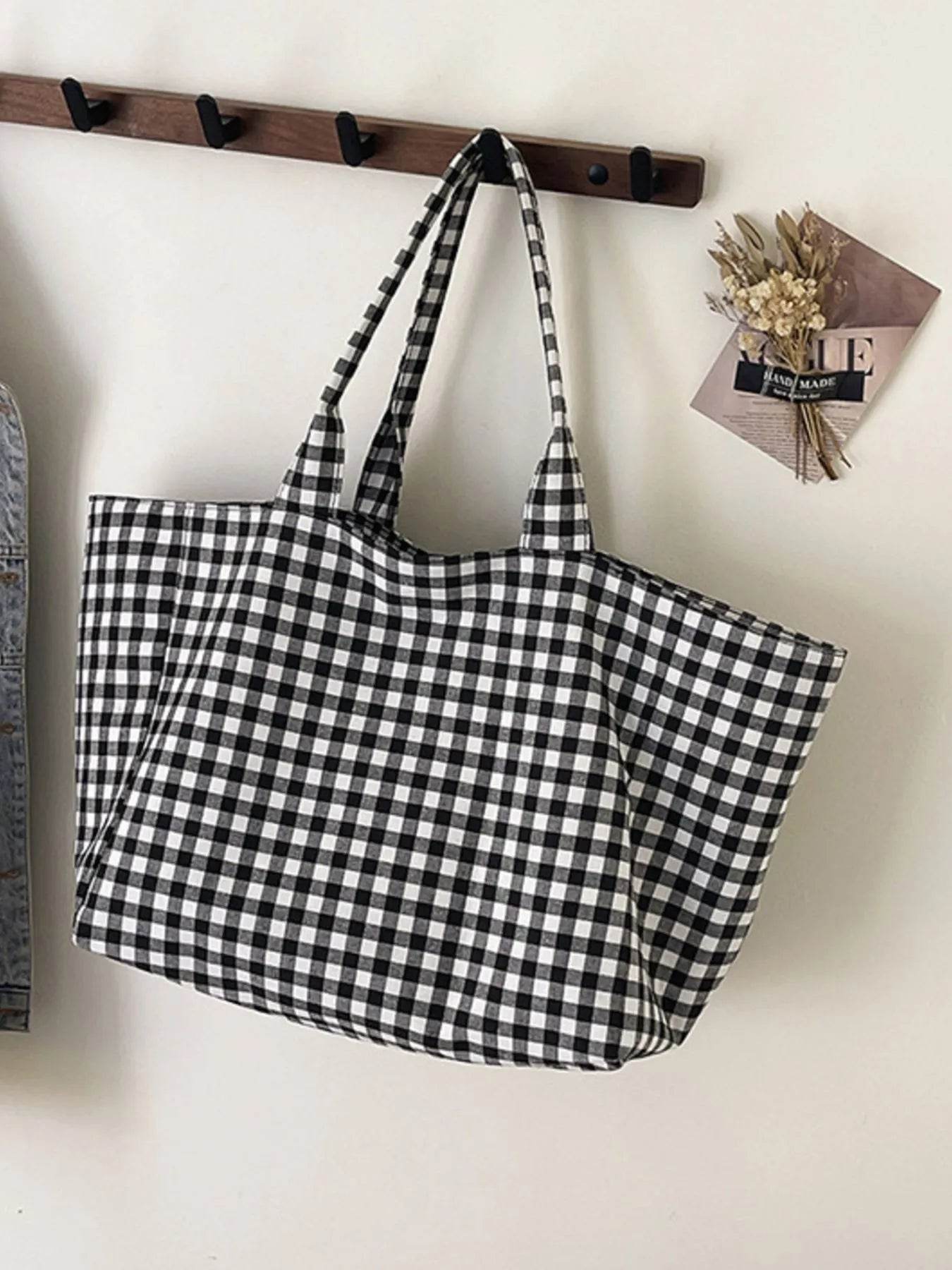 Classic Plaid Tote Bag - Tredona LLC