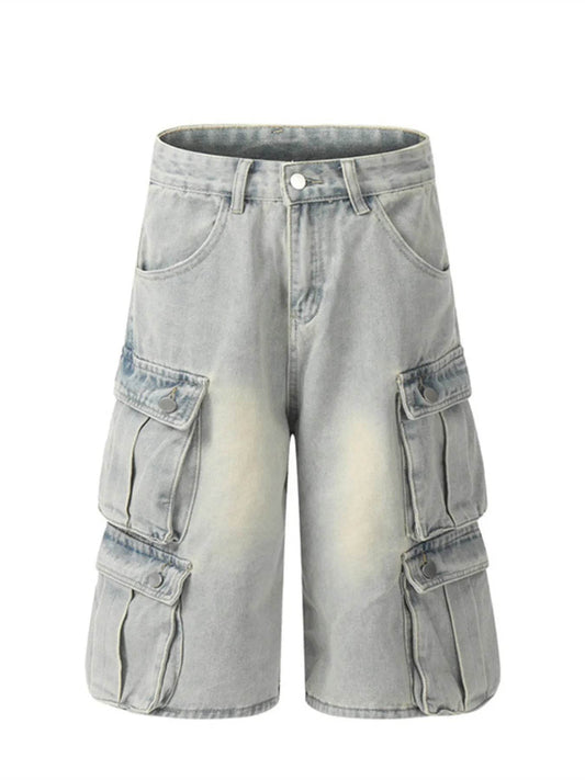 Men's Cargo Denim Shorts - Tredona LLC