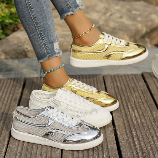 Mesh Lace Up Sneakers - Tredona LLC