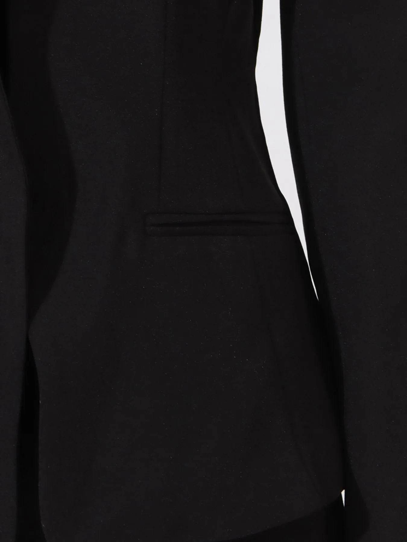 Ruffled Cold Shoulder Long Sleeve Outerwear - Tredona LLC