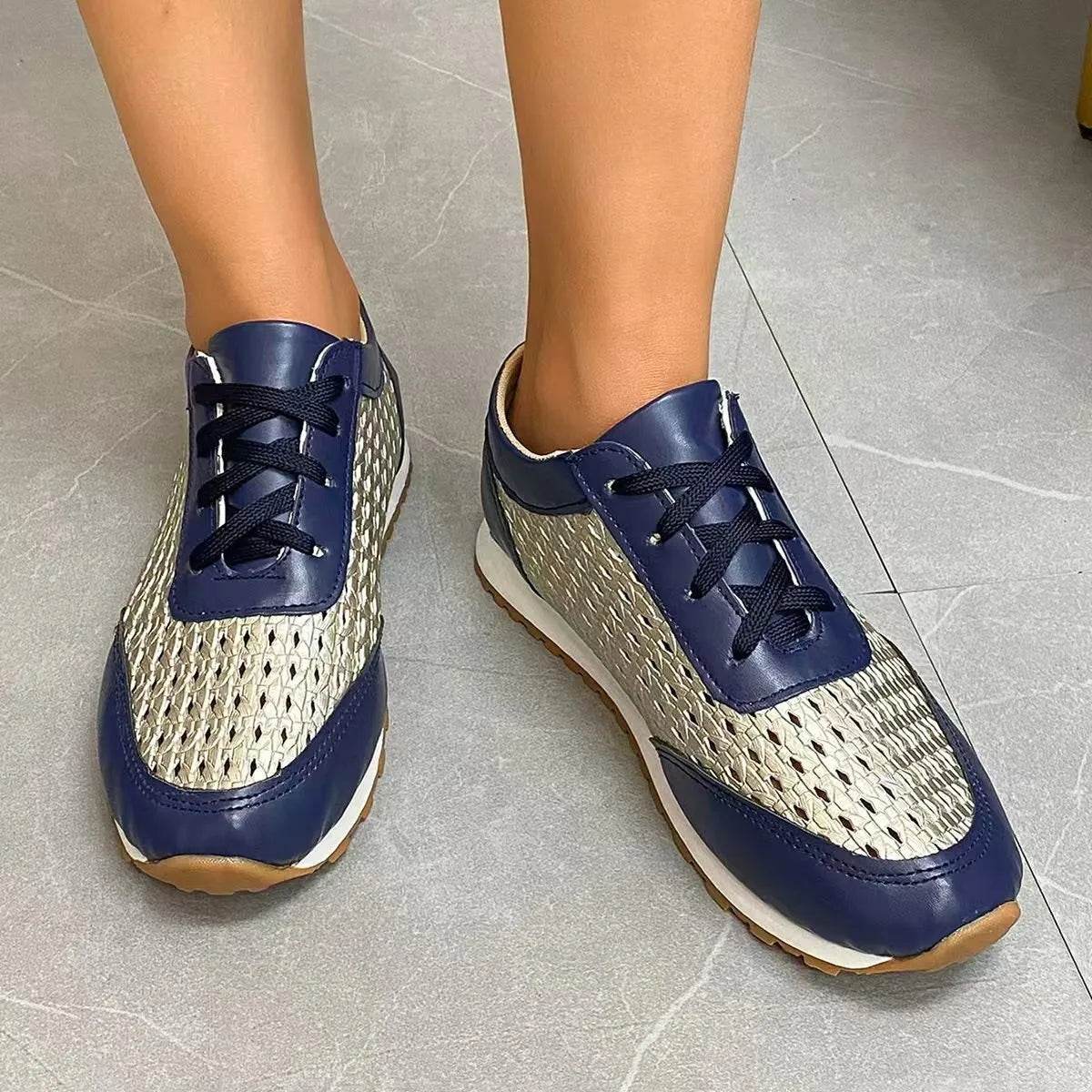 Breathable Lace Up Sneakers - Tredona LLC