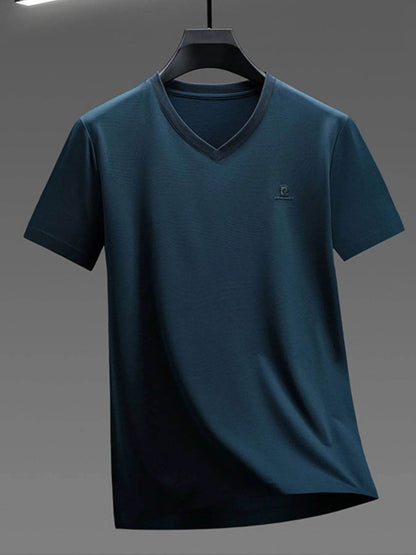 Men's Plus Size V-Neck Short Sleeve T-Shirt - Tredona LLC