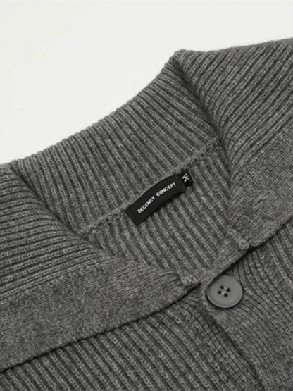 Men's Button Up Ribbed Cardigan - Tredona LLC