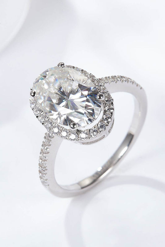 4.5 Carat Moissanite Halo Ring - Tredona LLC