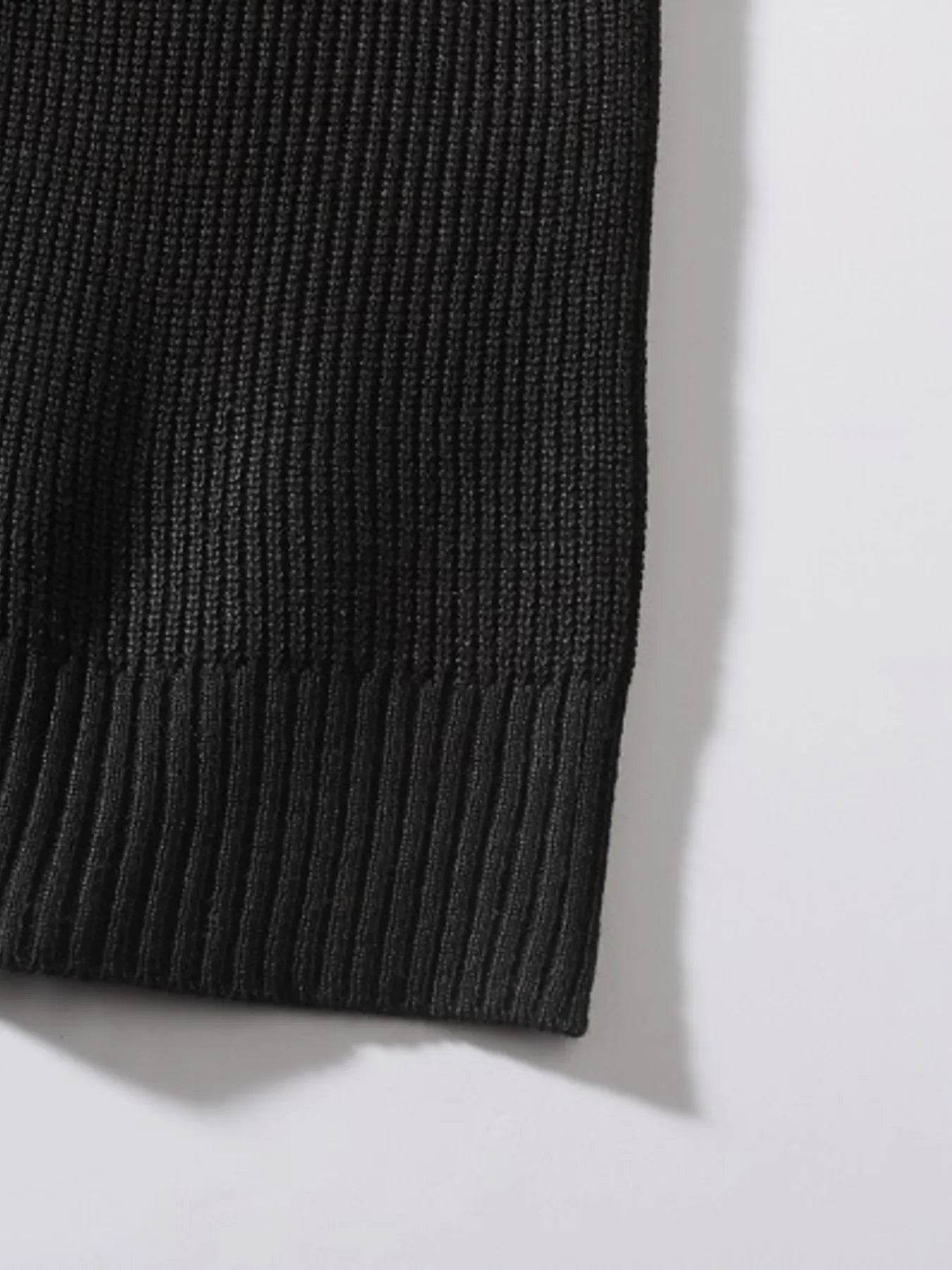 Men's Plus Size Color Block Round Neck Sweater - Tredona LLC