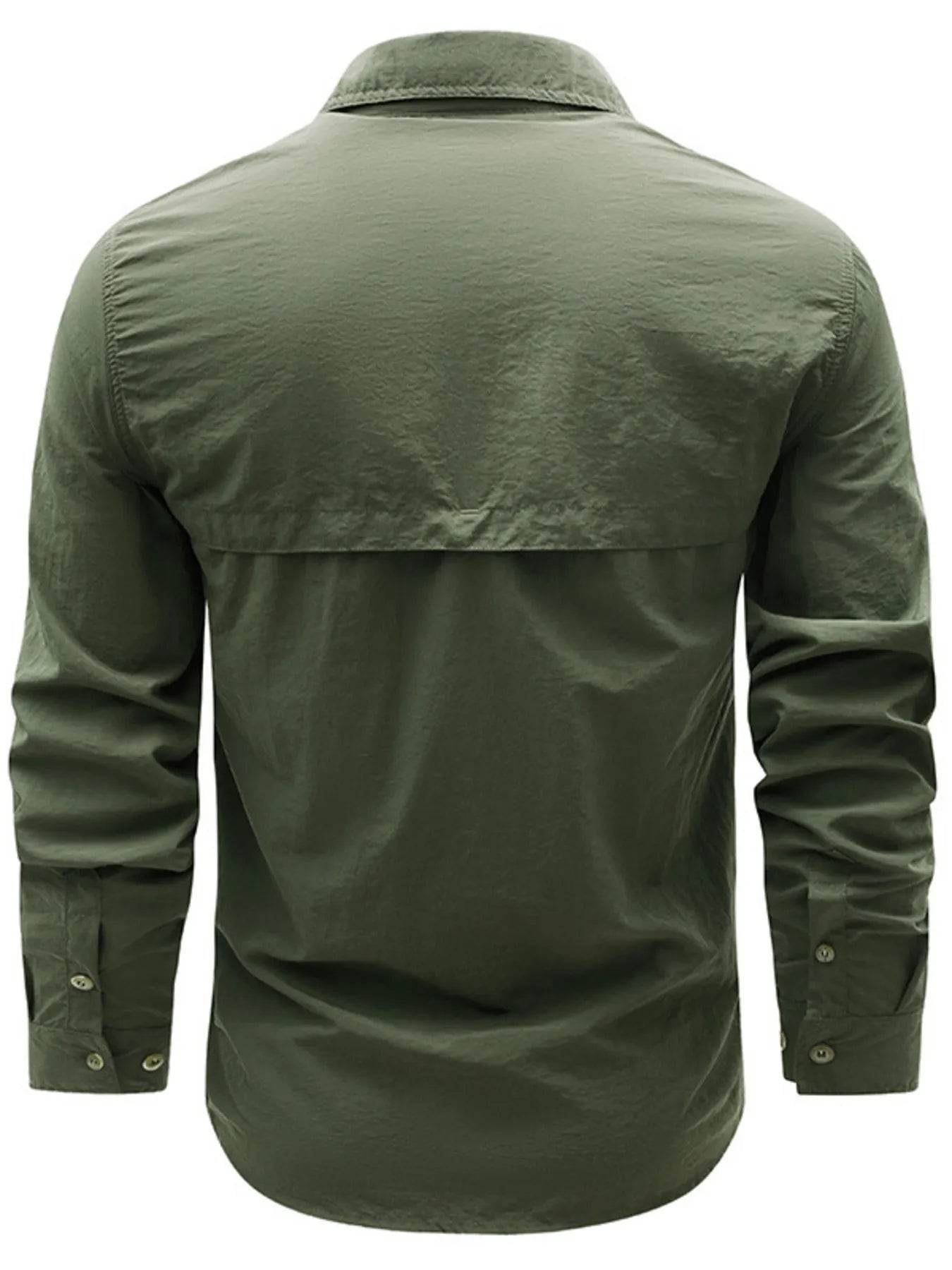 Men's Plus Size Button Up Long Sleeve Shirt - Tredona LLC