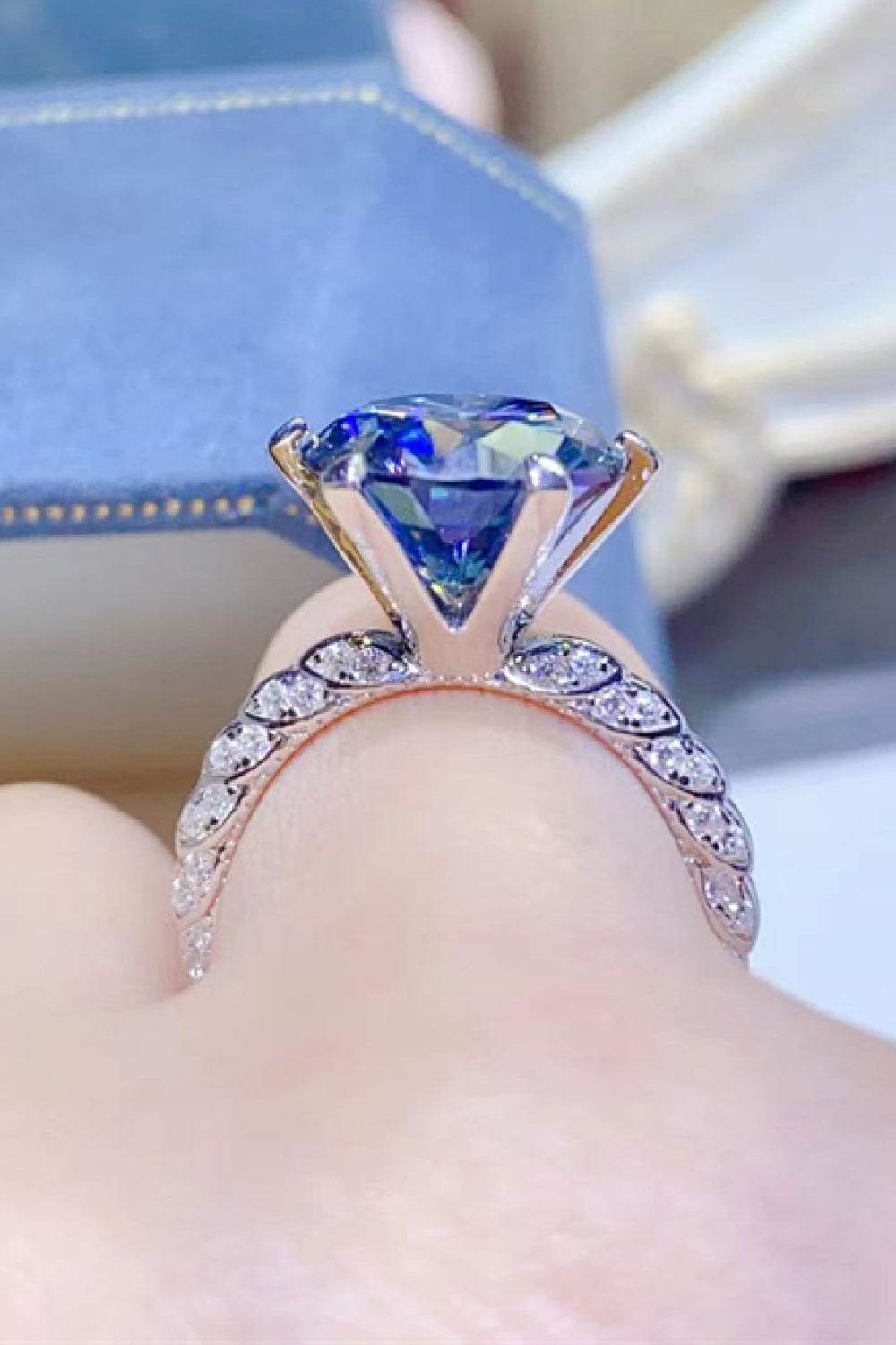 5 Carat Moissanite 925 Sterling Silver Ring - Tredona LLC