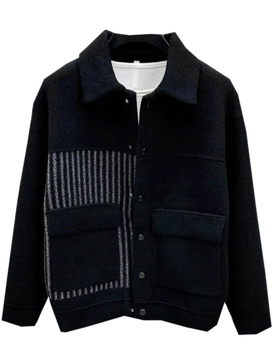 Men's Plus Size Button Up Long Sleeve Jacket - Tredona LLC