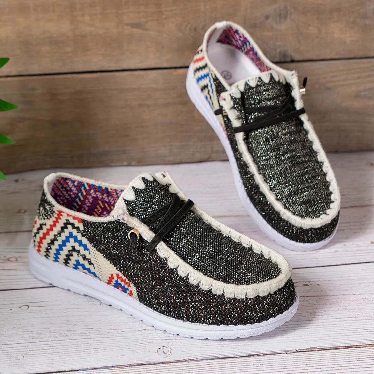 Round Toe Flats Sneakers - Tredona LLC