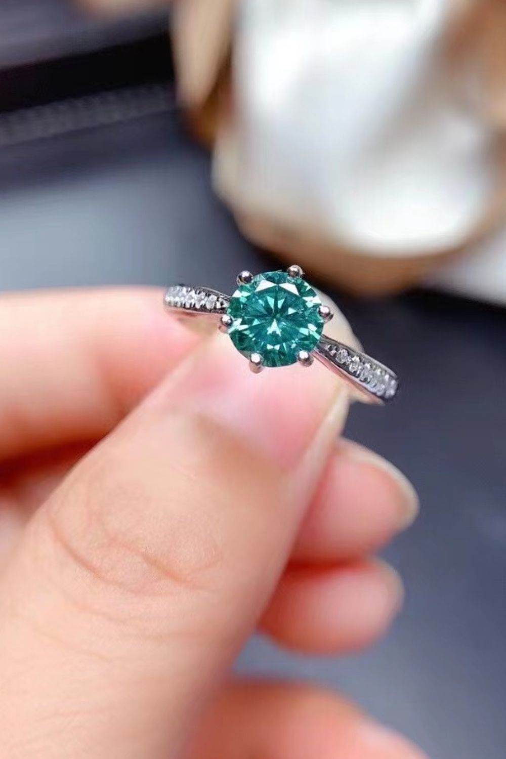 All For You 2 Carat Moissanite 925 Sterling Silver Ring - Tredona LLC