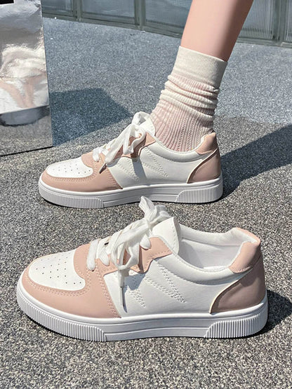 Lace Up Round Toe Sneakers - Tredona LLC