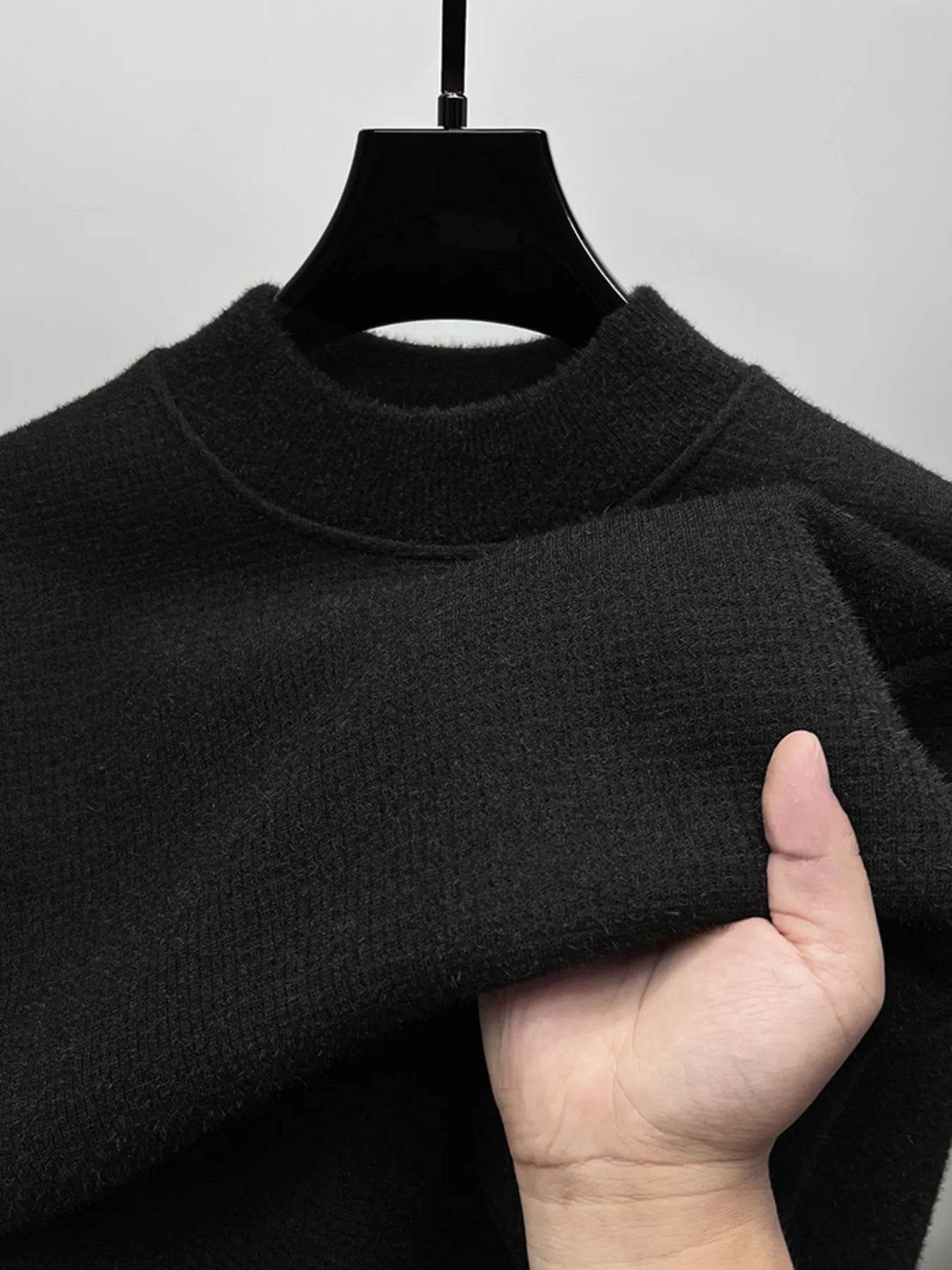 Men's Textured Long Sleeve Sweater - Tredona LLC