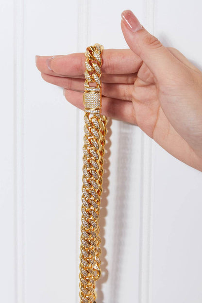Brass Curb Chain Necklace - Tredona LLC