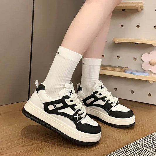 Round Toe Lace Up Sneakers - Tredona LLC