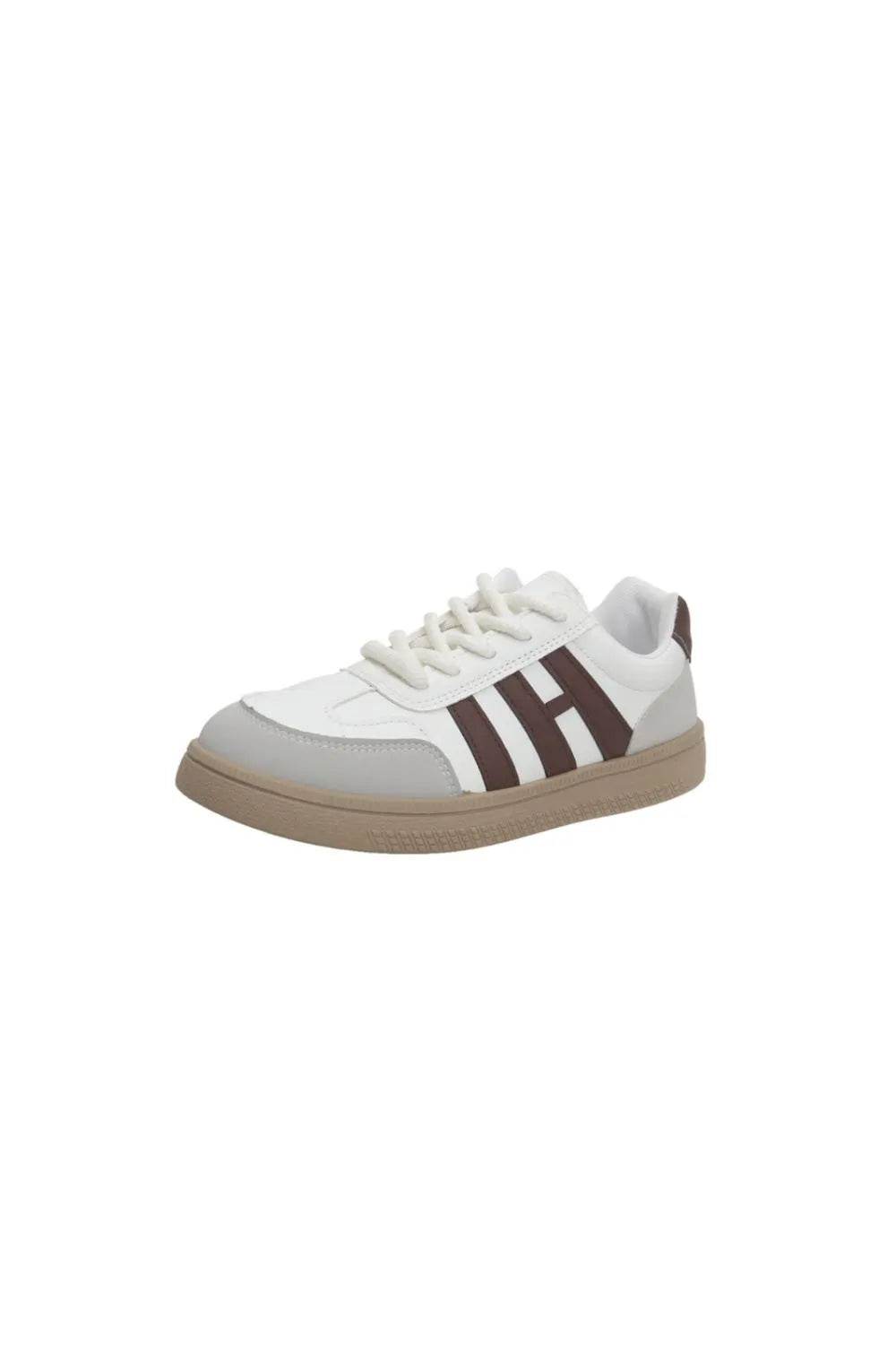 Contrast Round Toe Platform Sneakers - Tredona LLC