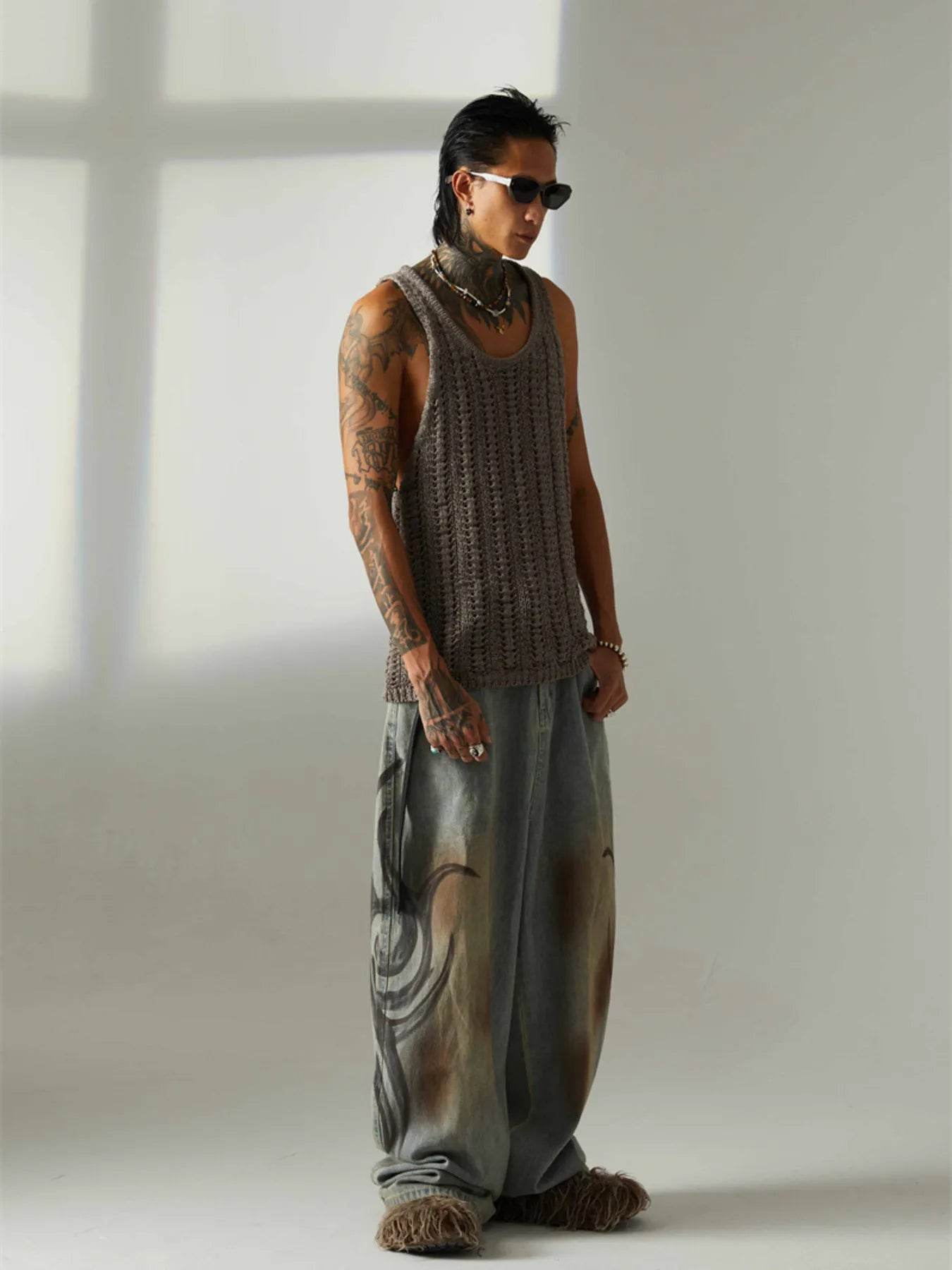 Men's Wide Strap Sweater Vest - Tredona LLC
