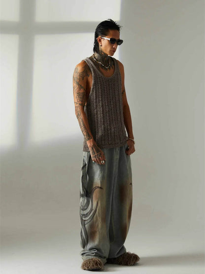 Men's Wide Strap Sweater Vest - Tredona LLC