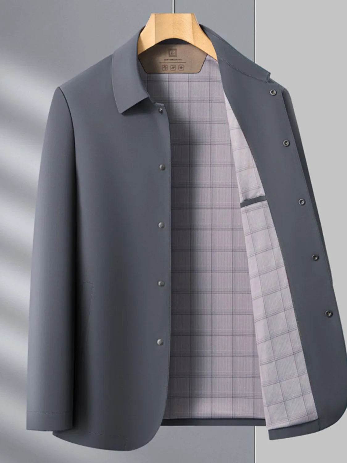 Men's Button Up Long Sleeve Blazer - Tredona LLC
