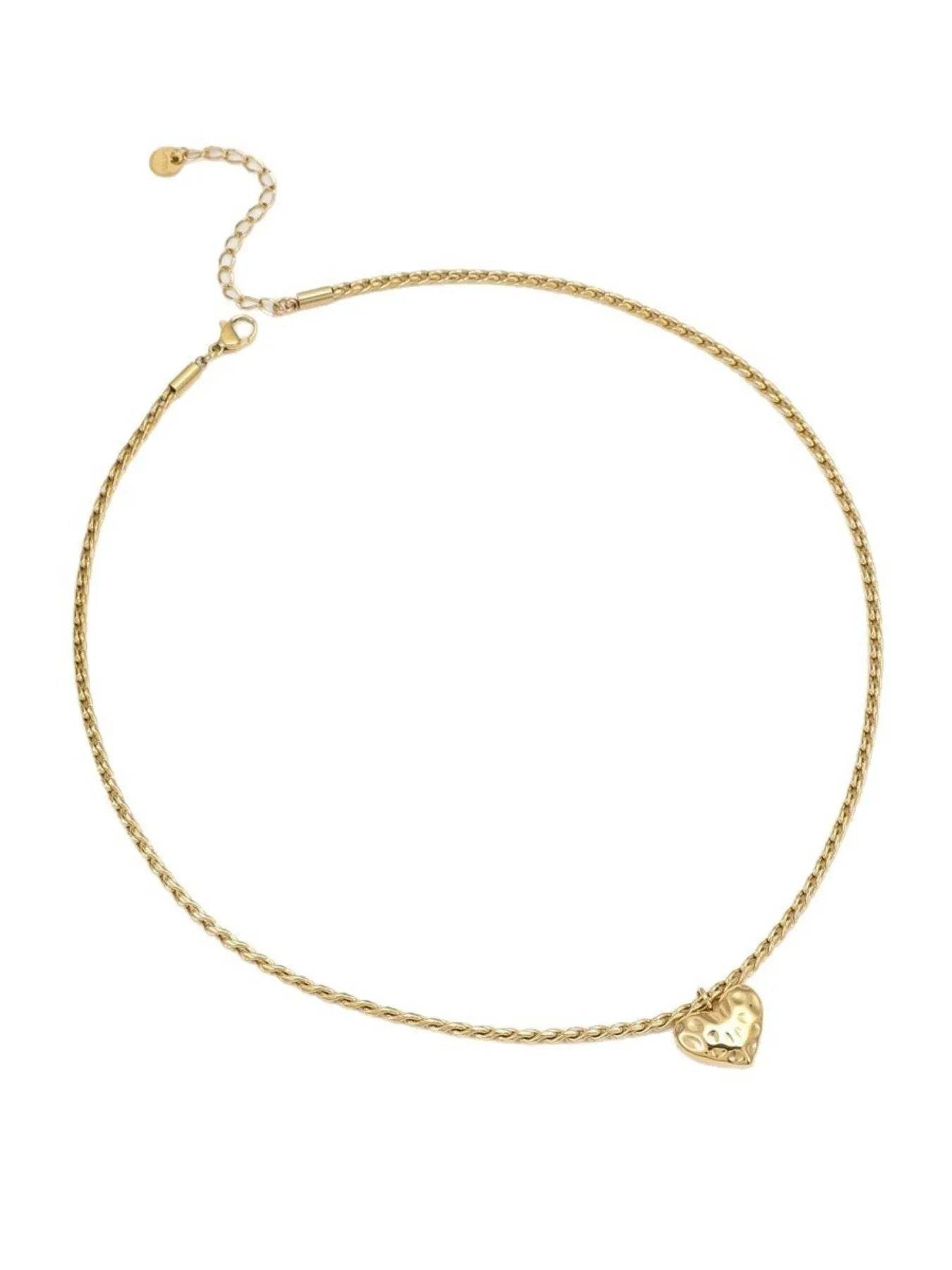 18K Gold-Plated Stainless Steel Heart Pendant Necklace - Tredona LLC