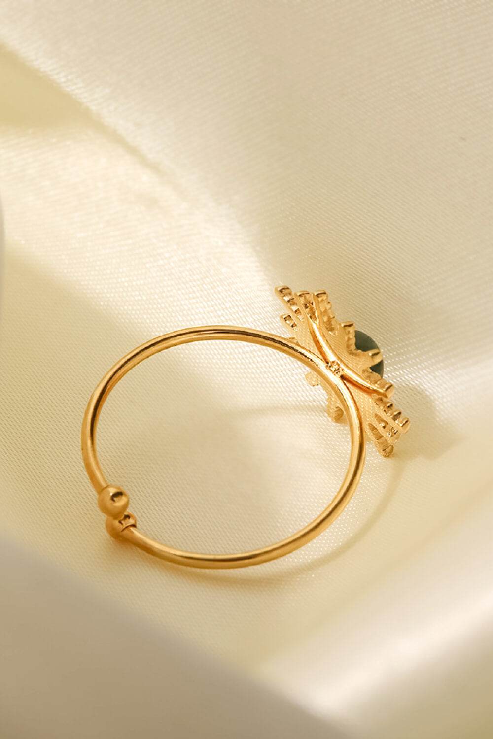 Natural Stone Sun Shape Open Ring - Tredona LLC