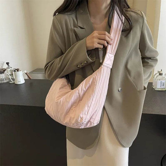 Pleated Dumpling Crossbody Bag - Tredona LLC